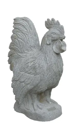 Product image of the product “Rooster, 50cm height and made of Riverstone ”